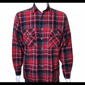 Vintage Red Backpacker Flannel button up shirt